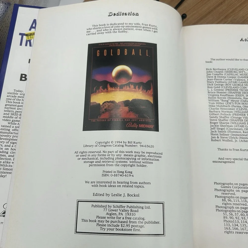 Arcade Treasures: With Price Guide (Schiffer Book for Collectors) -‎ VERY GOOD